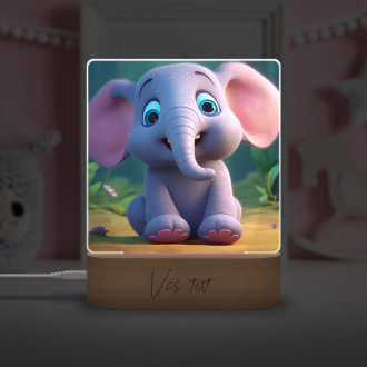 Detská lampička Roztomilý animovaný slon