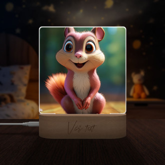 Detská lampička Roztomilá animovaná veverička