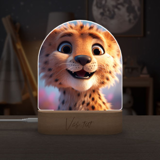 Detská lampička Roztomilý animovaný gepard