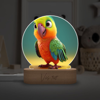 Detská lampička Roztomilý animovaný papagáj 1