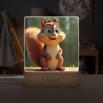 Detská lampička Roztomilá animovaná veverička 1