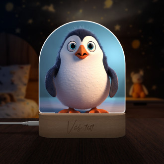 Detská lampička Roztomilý animovaný tučniak 1