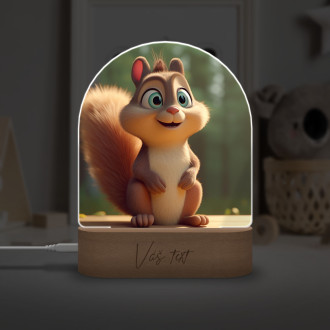 Detská lampička Roztomilá animovaná veverička 1