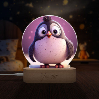 Detská lampička Roztomilý animovaný tučniak
