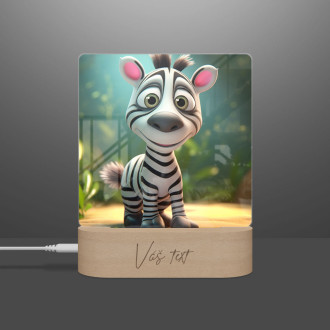 Detská lampička Roztomilá animovaná zebra