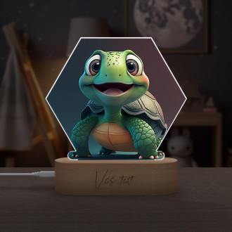 Detská lampička Roztomilá animovaná korytnačka