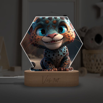 Detská lampička Roztomilý animovaný leopard 1