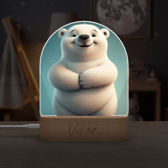 Detská lampička Roztomilý animovaný ľadový medveď