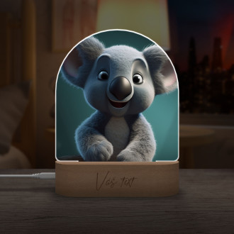 Detská lampička Roztomilá animovaná koala
