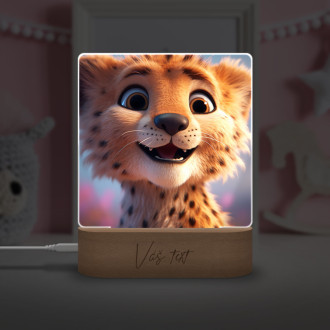 Detská lampička Roztomilý animovaný gepard
