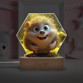 Detská lampička Roztomilý animovaný ježko