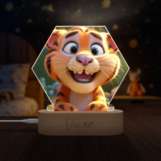 Detská lampička Roztomilý animovaný tiger 1