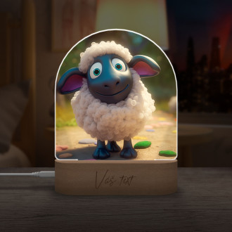 Detská lampička Roztomilá animovaná ovečka