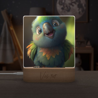 Detská lampička Roztomilý animovaný papagáj 2