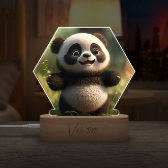 Detská lampička Roztomilá animovaná panda