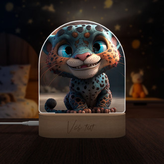 Detská lampička Roztomilý animovaný leopard 1