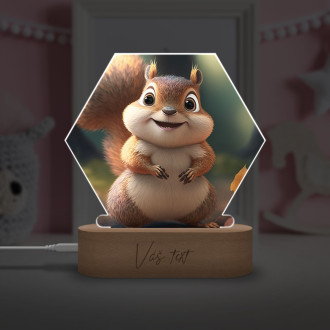 Detská lampička Roztomilá animovaná veverička 2