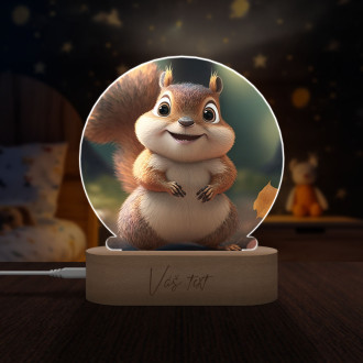 Detská lampička Roztomilá animovaná veverička 2