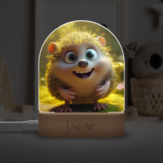 Detská lampička Roztomilý animovaný ježko