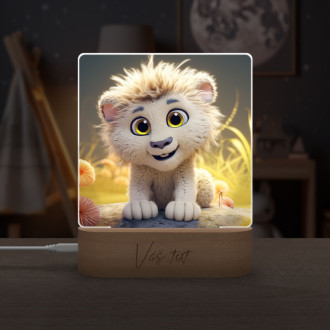 Detská lampička Roztomilý animovaný lev