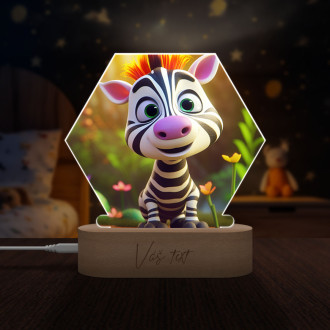 Detská lampička Roztomilá animovaná zebra 1