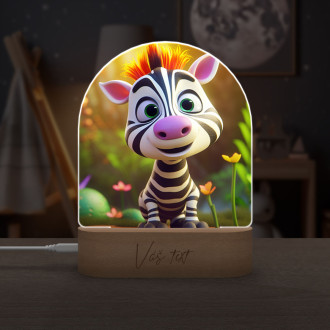 Detská lampička Roztomilá animovaná zebra 1