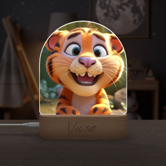 Detská lampička Roztomilý animovaný tiger 1