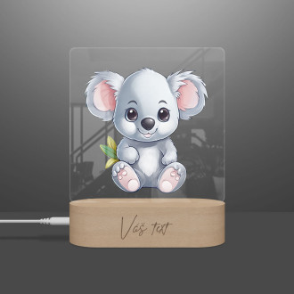 Detská lampička Kreslená Koala transparentná