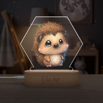 Detská lampička Malý ježko transparentný
