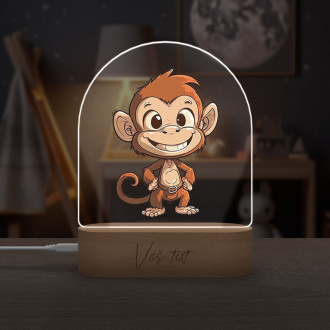 Detská lampička Malá opice transparentná
