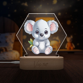 Detská lampička Kreslená Koala transparentná