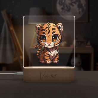 Detská lampička Malý tiger transparentný
