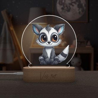 Detská lampička Kreslený Lemur transparentný