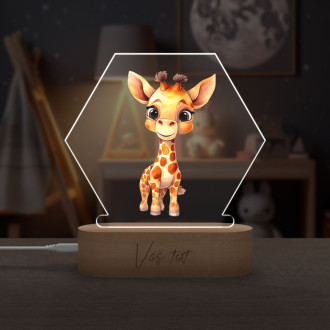 Detská lampička Kreslená Žirafa transparentná