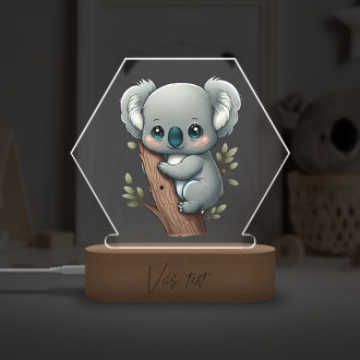 Detská lampička Malá koala transparentná