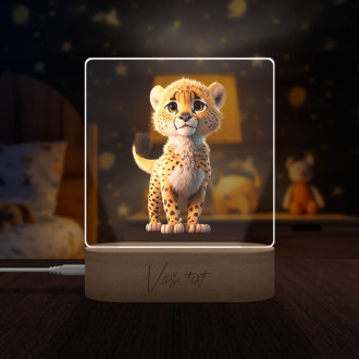 Detská lampička Animovaný gepard transparentný