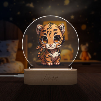 Detská lampička Malý tiger transparentný