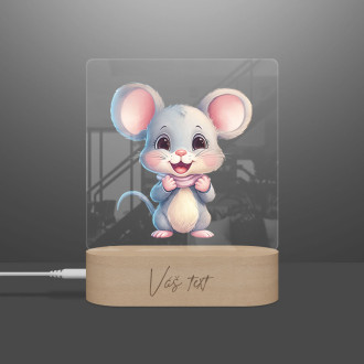 Detská lampička Kreslená Myška transparentná