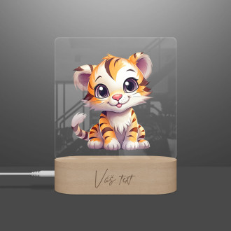 Detská lampička Kreslený Tiger transparentný