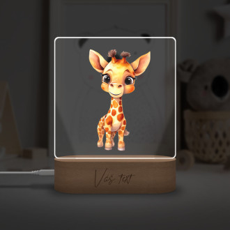 Detská lampička Kreslená Žirafa transparentná