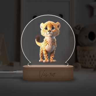 Detská lampička Animovaný gepard transparentný