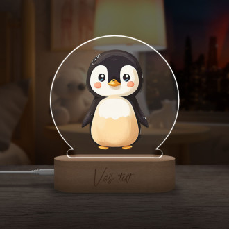 Detská lampička Malý tučniak transparentný