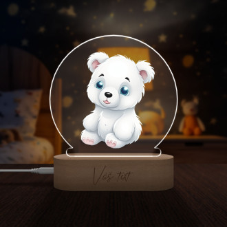 Detská lampička Kreslený Ľadový Medveď transparentný