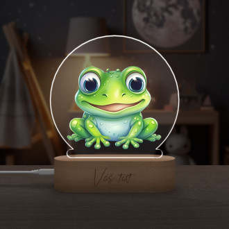 Detská lampička Kreslená Žabka transparentná