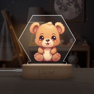 Detská lampička Kreslený Medveď transparentný