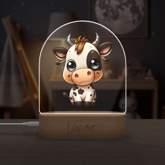 Detská lampička Malá kravička transparentná