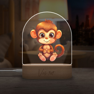 Detská lampička Kreslená Opica transparentná