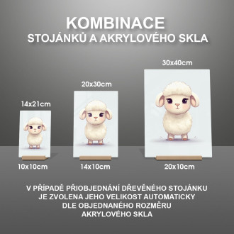 Akrylové sklo Kreslená Ovečka