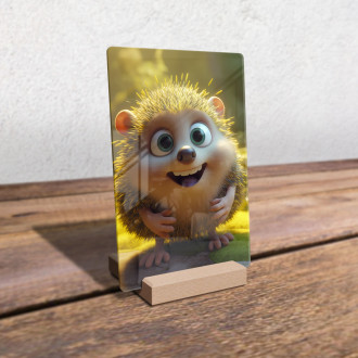 Akrylové sklo Roztomilý animovaný ježko