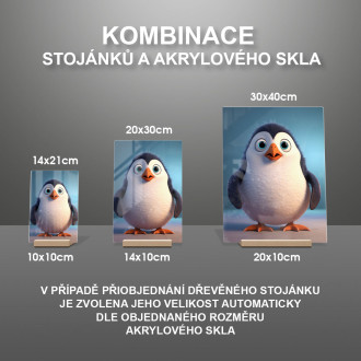 Akrylové sklo Roztomilý animovaný tučniak 1